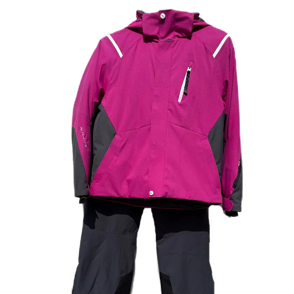 KJUS ski jacket magenta gray 10-12